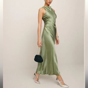 NWT Reformation Casette Silk Dress